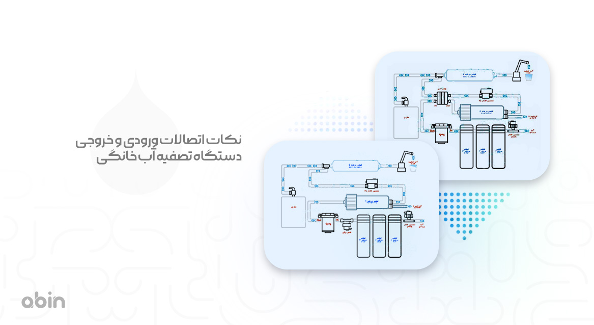 نکات اتصالات ورودی و خروجی دستگاه تصفیه آب خانگی